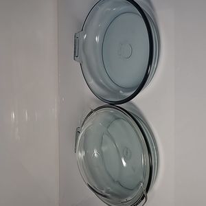 Pyrex c-n 817-B top of stove ware Iid pyrex 2 skillet pan  1 Pyrex lid